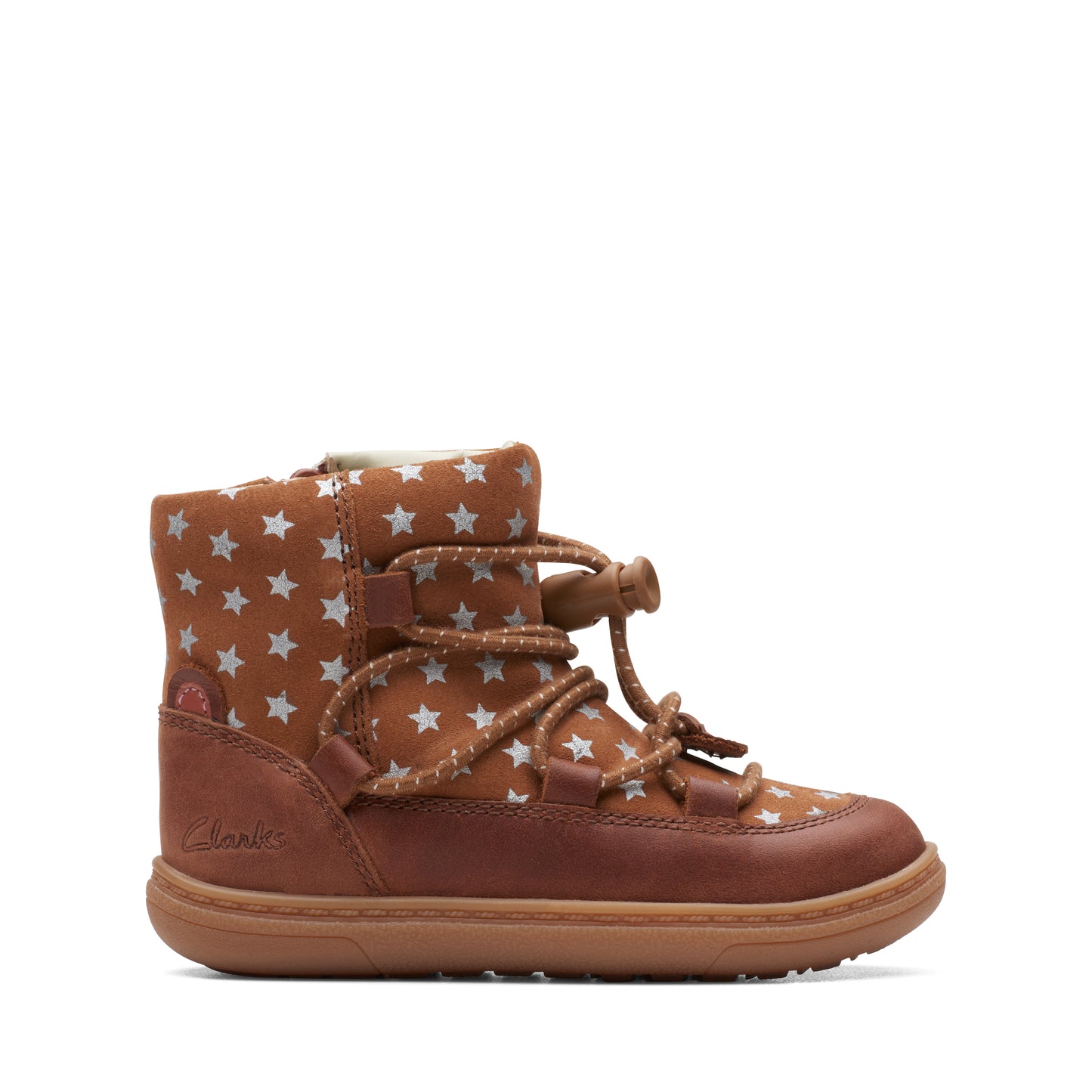 Clarks Flash Flash Girls Tan Star Boot