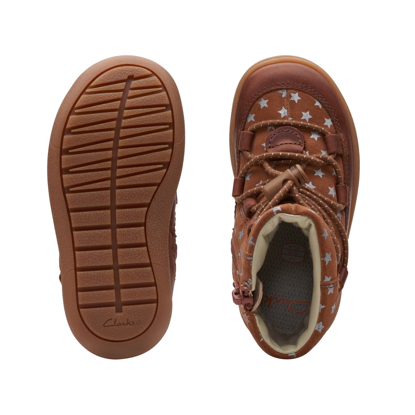 Clarks Flash Flash Girls Tan Star Boot