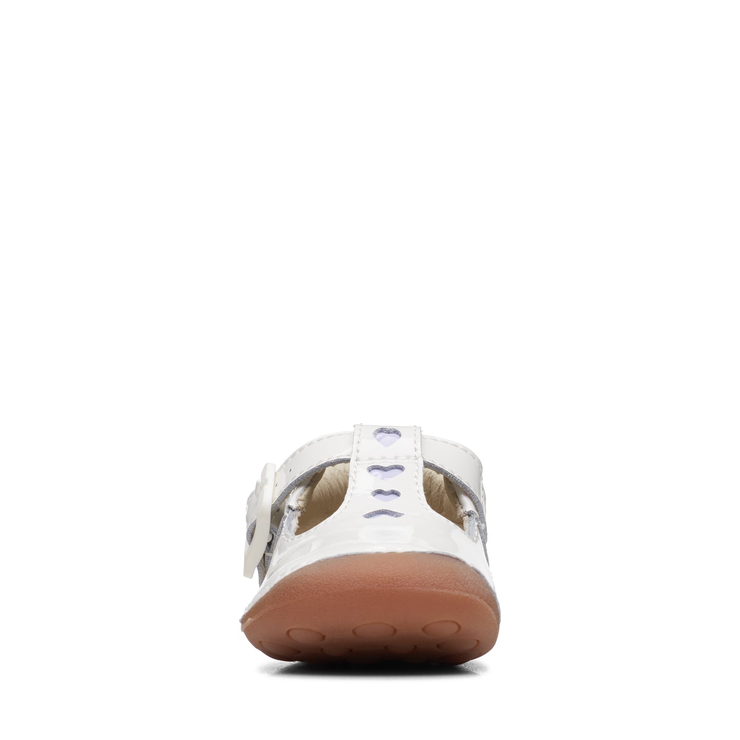 Clarks Tiny Beat Infant Girls White T-Bar Shoe