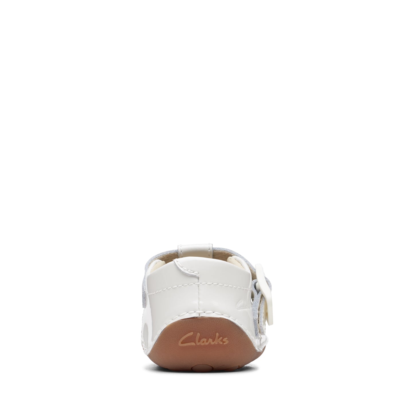 Clarks Tiny Beat Infant Girls White T-Bar Shoe
