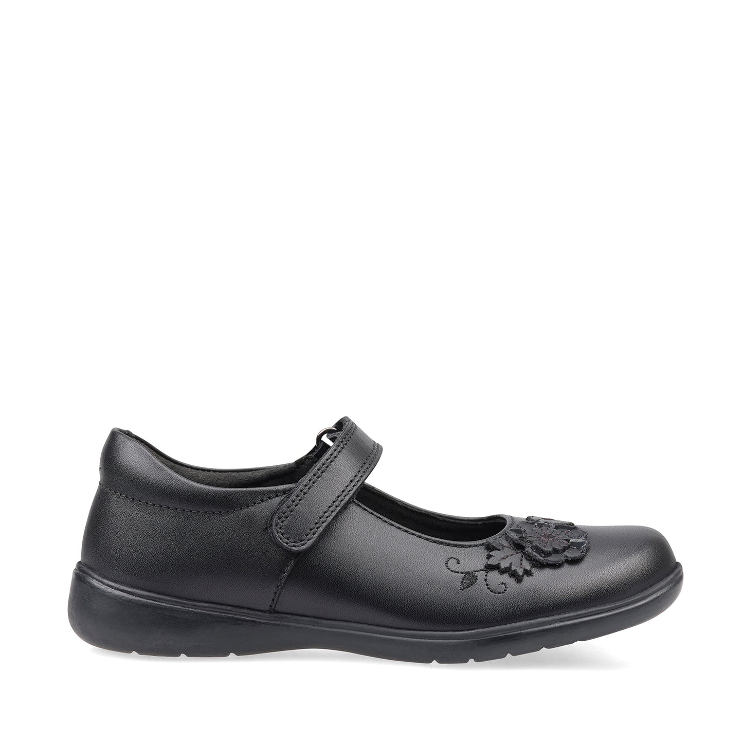 Start Rite Wish Girls Black School Shoe
