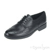 Geox Agata Girls Laced Black School Shoe J3449C