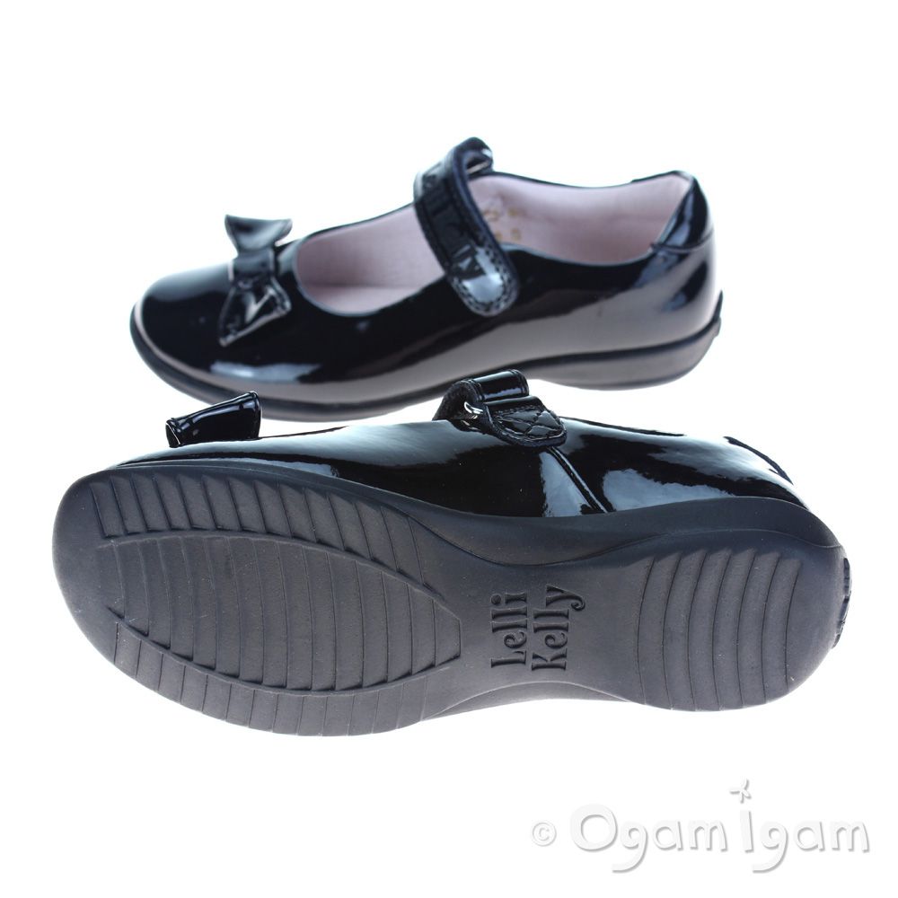 Lelli Kelly Perrie Girls Black Patent School Shoe