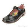 Petasil Bonnie Girls Black Patent School Shoe