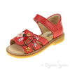 Angulus Embroidered Sandal Girls Red Coral Sandal