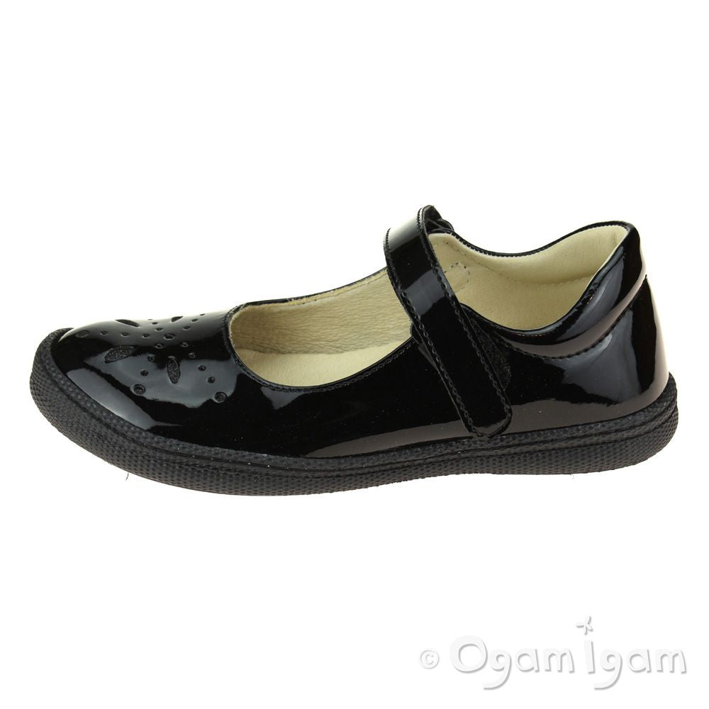 Primigi Clemence Girls Black Patent School Shoe