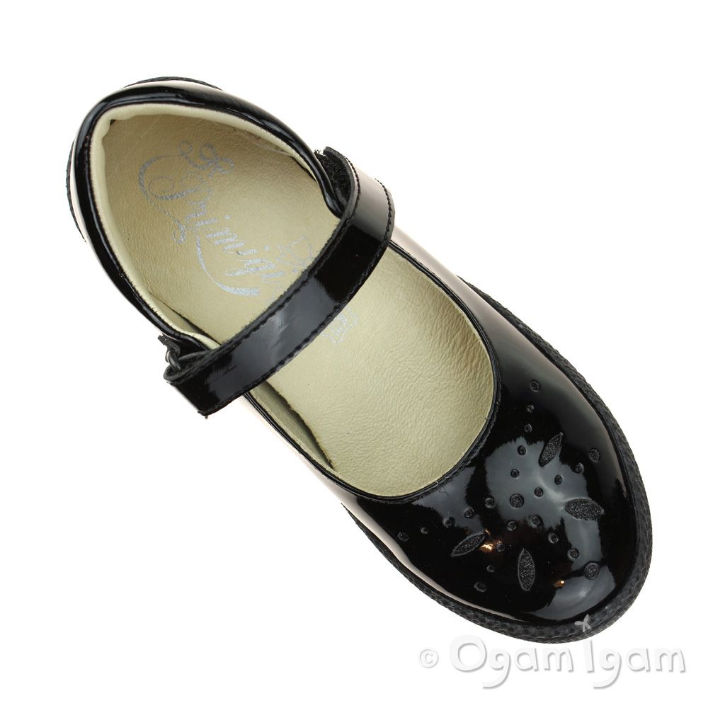 Primigi Clemence Girls Black Patent School Shoe
