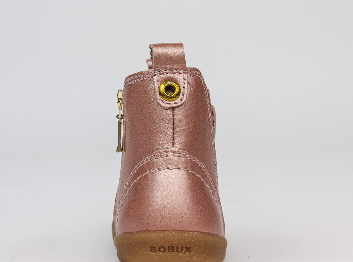 Bobux Jodhpur Girls Rose Gold Chelsea Boot