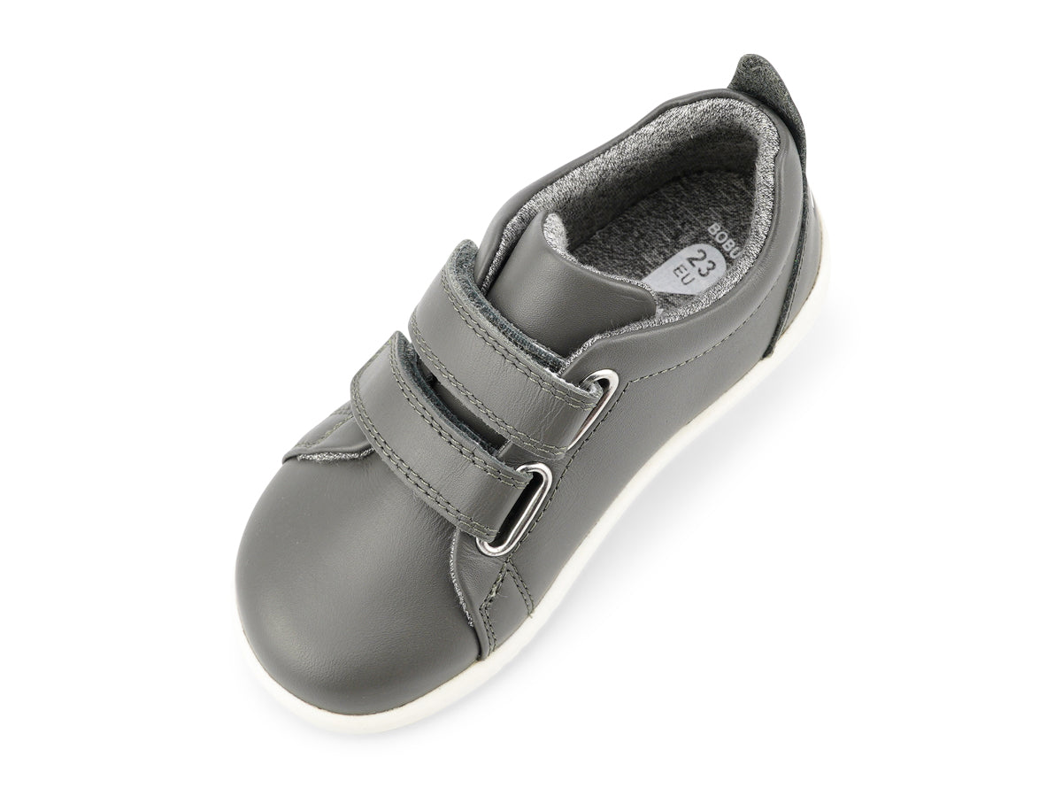 Bobux Grass Court Boys Infants Smoke Grey Trainer Shoe