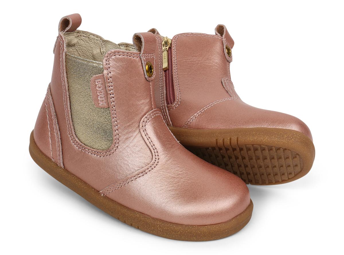 Bobux Jodhpur Girls Rose Gold Chelsea Boot
