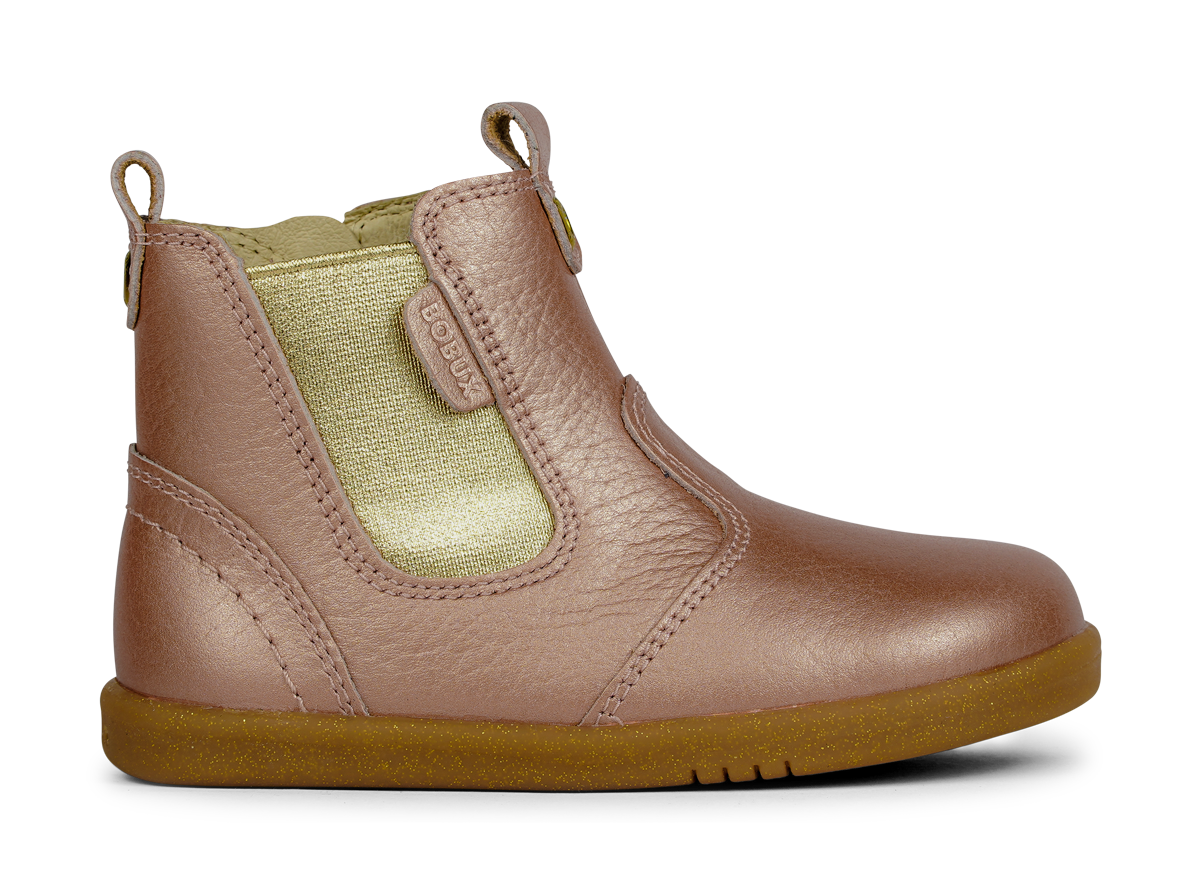 Bobux Jodhpur Girls Rose Gold Chelsea Boot