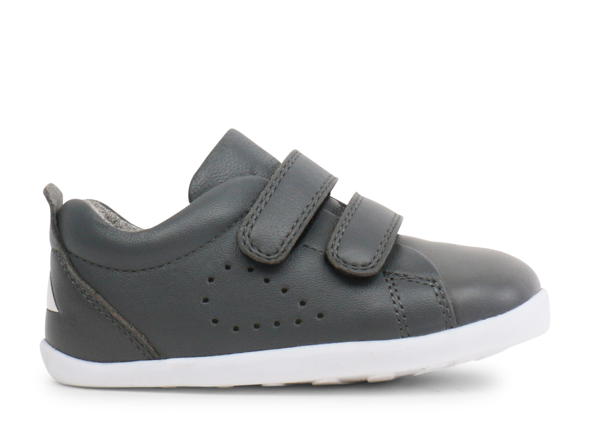 Bobux Grass Court Boys Infants Smoke Grey Trainer Shoe