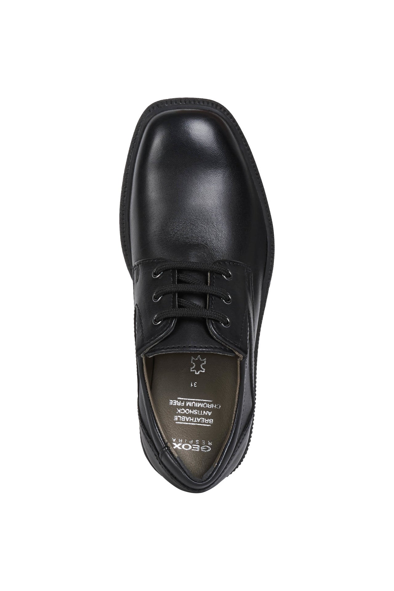 Geox Federico Boys Black School Shoe