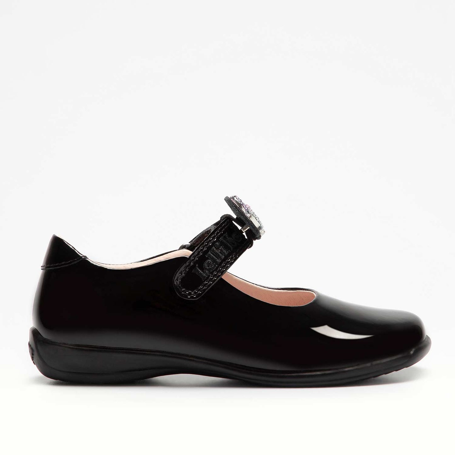 Lelli Kelly Maribella Mermaid Girls Black Patent School Shoe F Width
