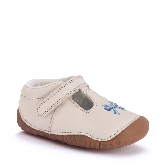 Start-rite Squish Girls Cream Bow Shoe