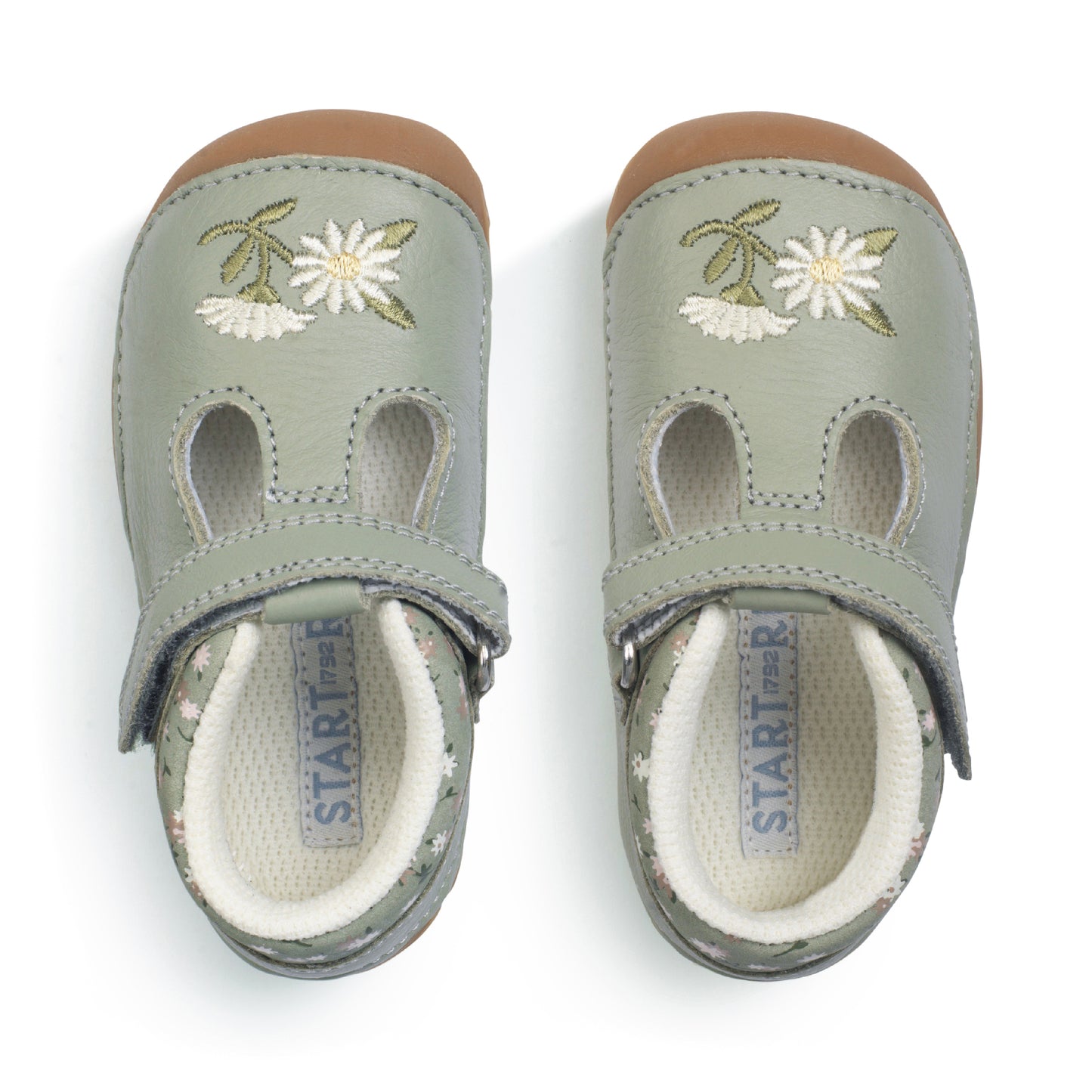 Start-rite Squish Girls Green Daisy Shoe