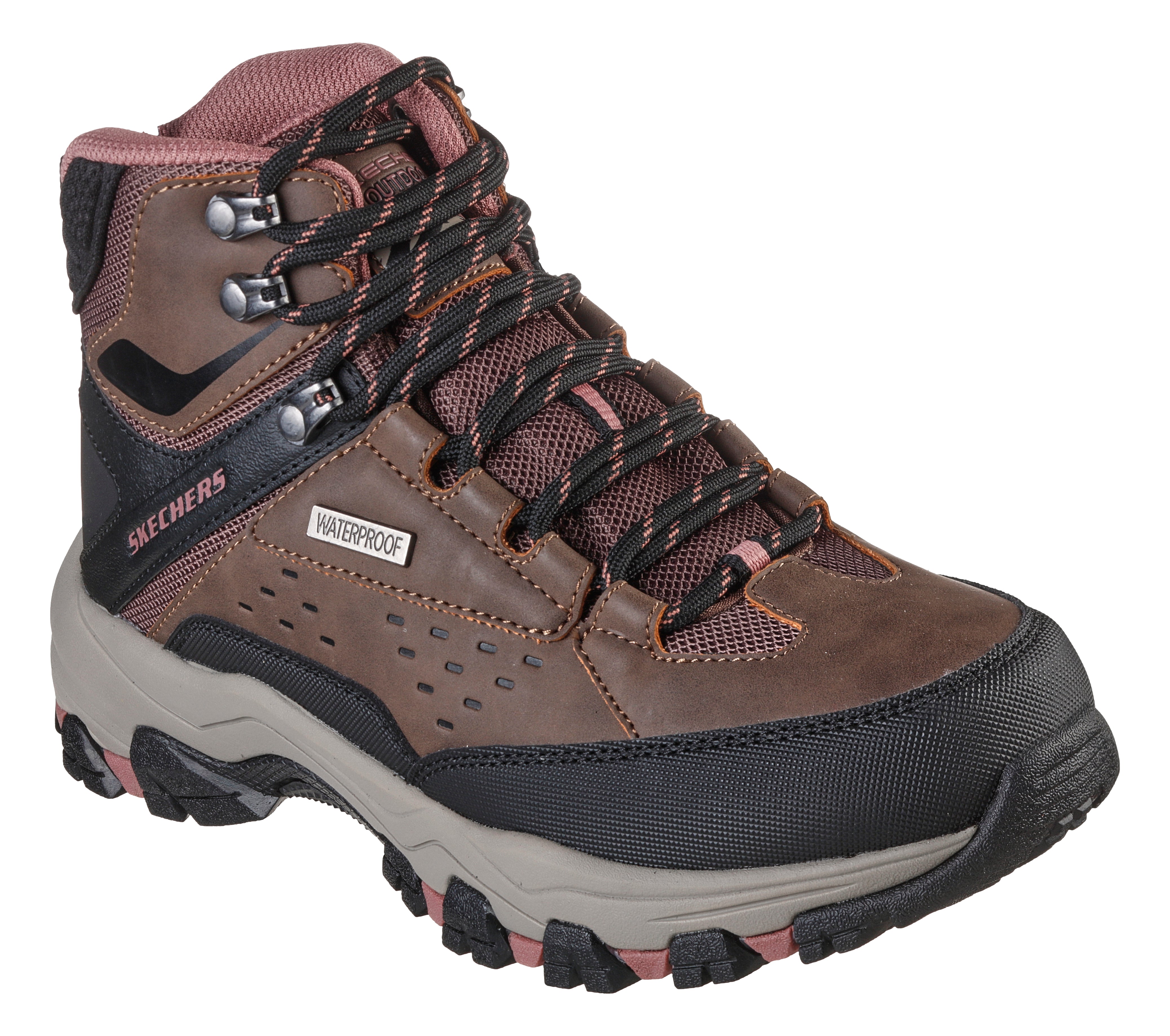 Skechers Selmen My Turf Womens Chocolate Brown Walking Boot Ogam Igam