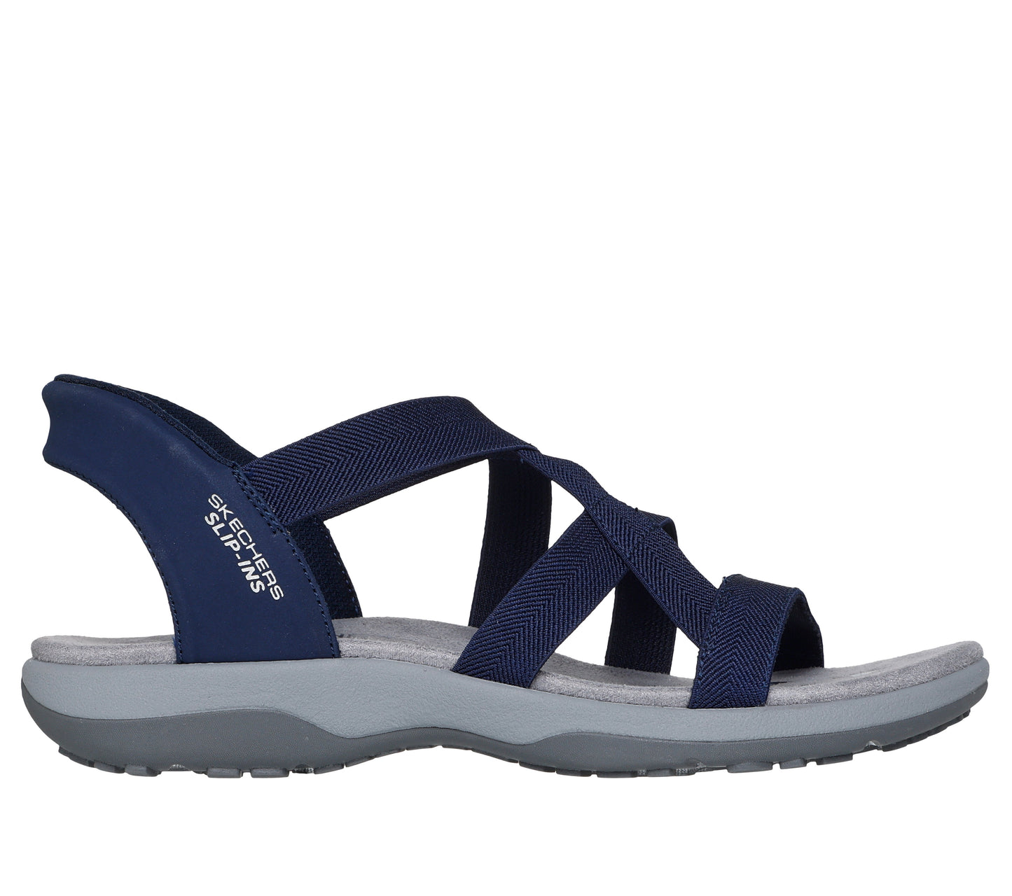 Skechers Reggae Slim Stretch Flex Womens Navy Sandal
