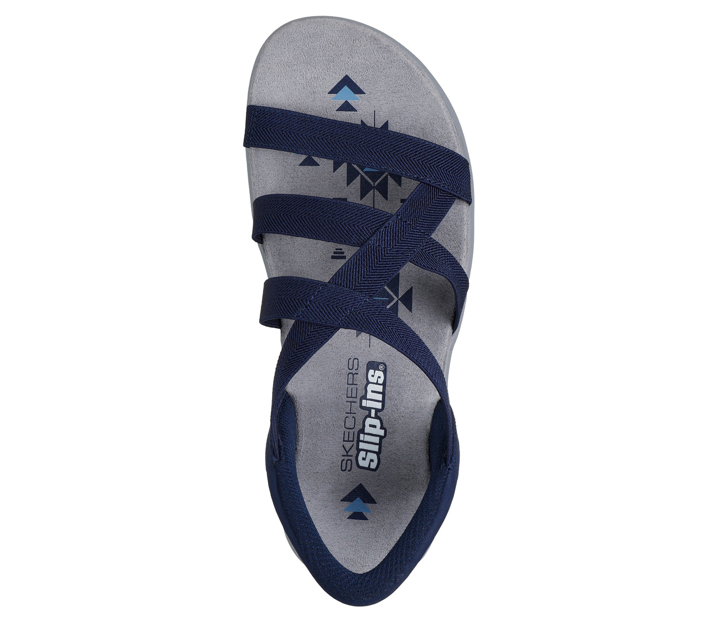 Skechers Reggae Slim Stretch Flex Womens Navy Sandal