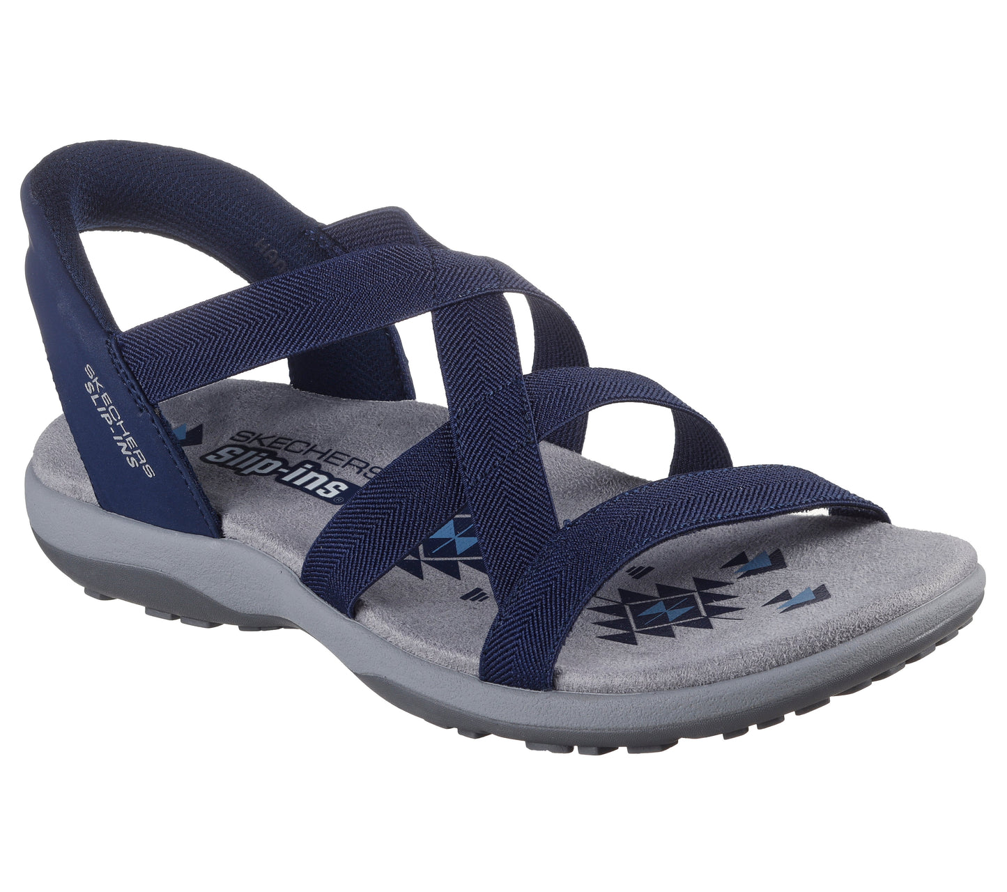 Skechers Reggae Slim Stretch Flex Womens Navy Sandal