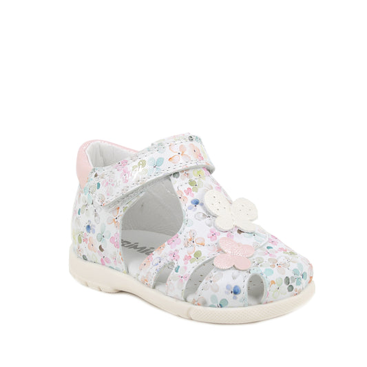 Primigi Multi Flower Girls White Closed Toe Sandal