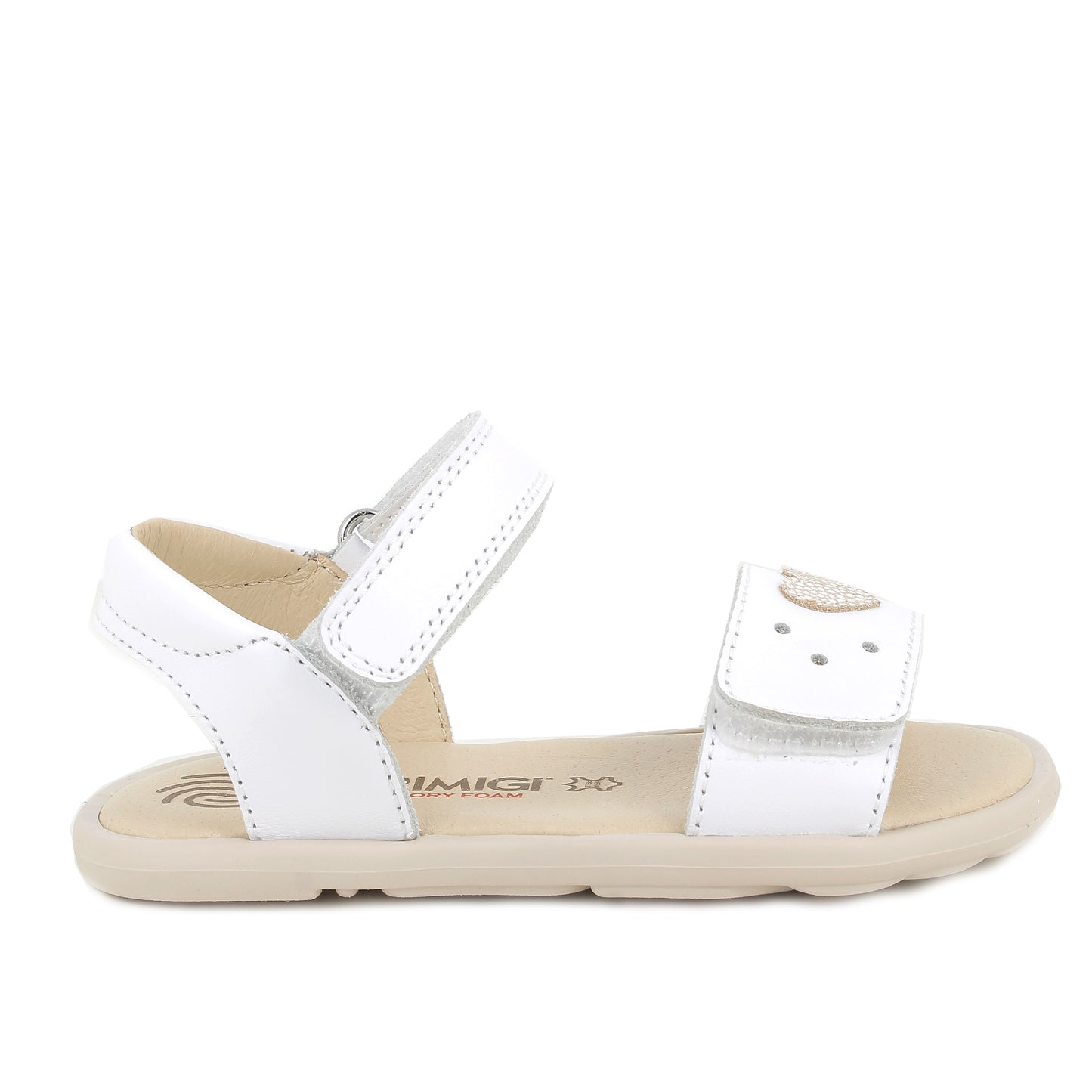 Primigi Heart Girls White Barefoot Sandal