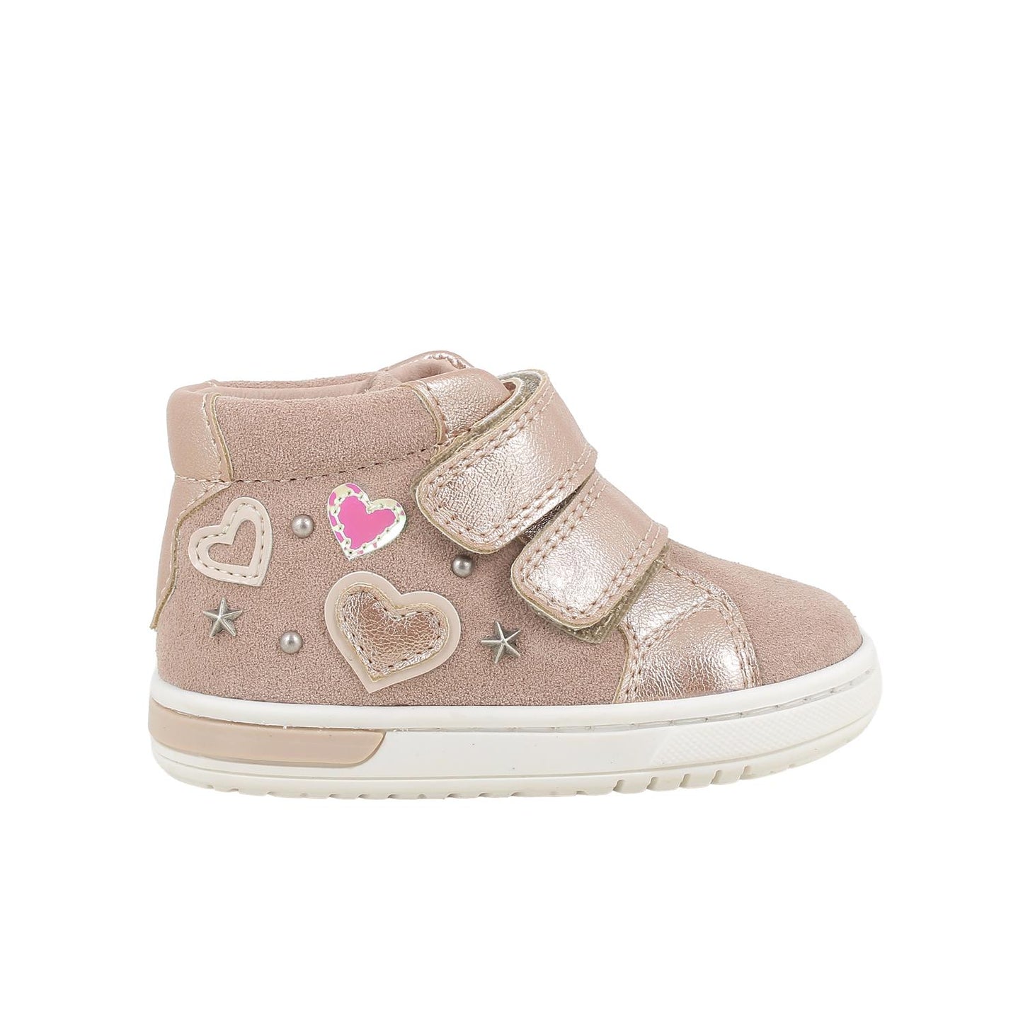 Primigi Baby Dude Girls Pink Hearts Ankle Boot