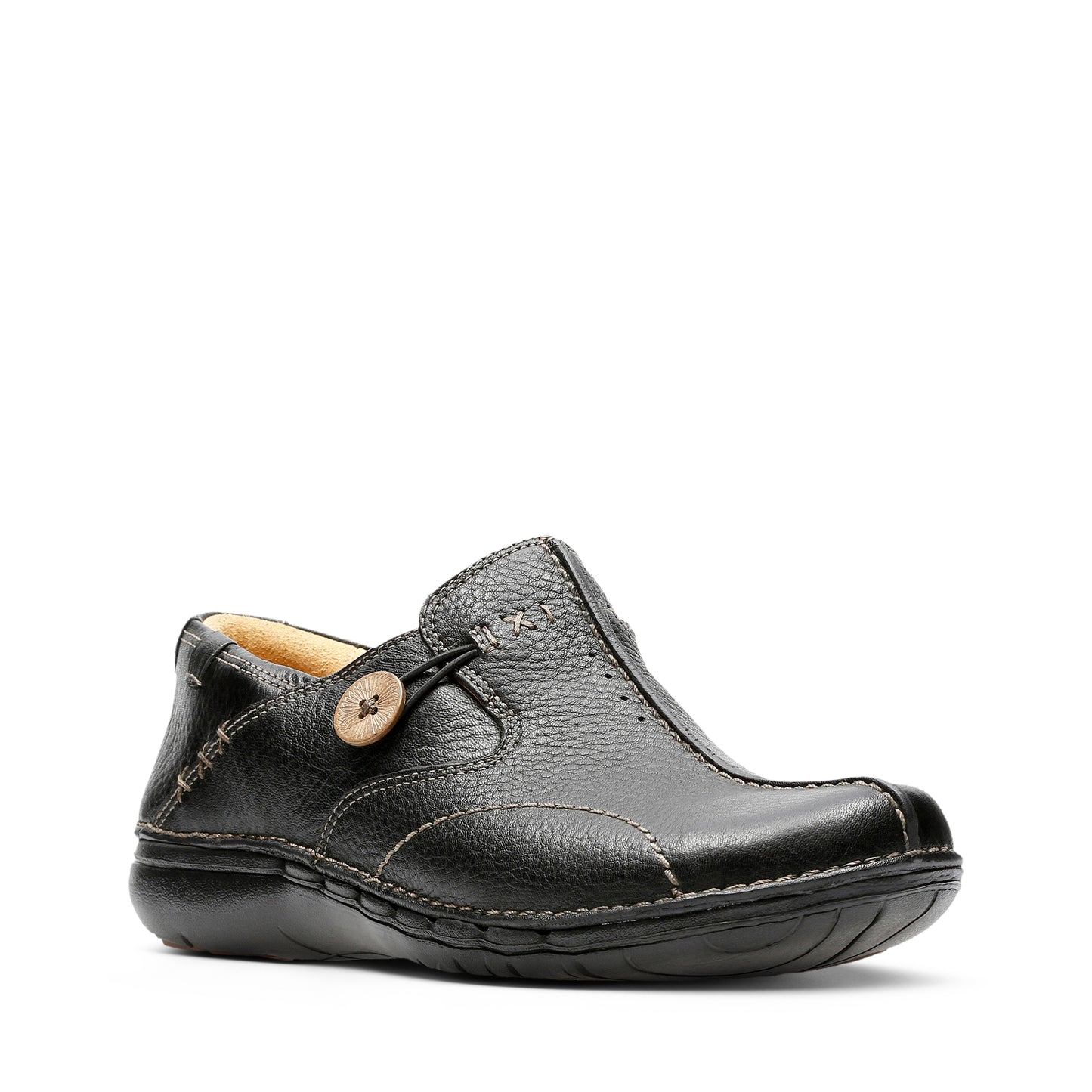 Clarks Un Loop Womens Black Shoe