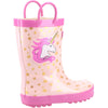 Cotswold Puddle Girls Pink Welly Boot