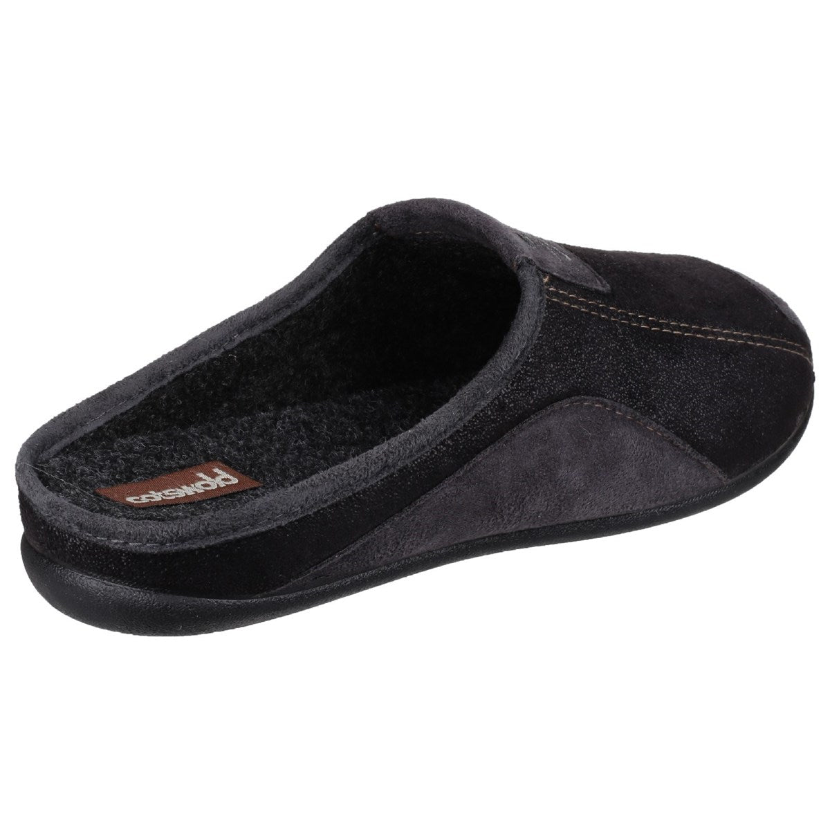 Cotswold Westwell Mens Black Mule Slipper