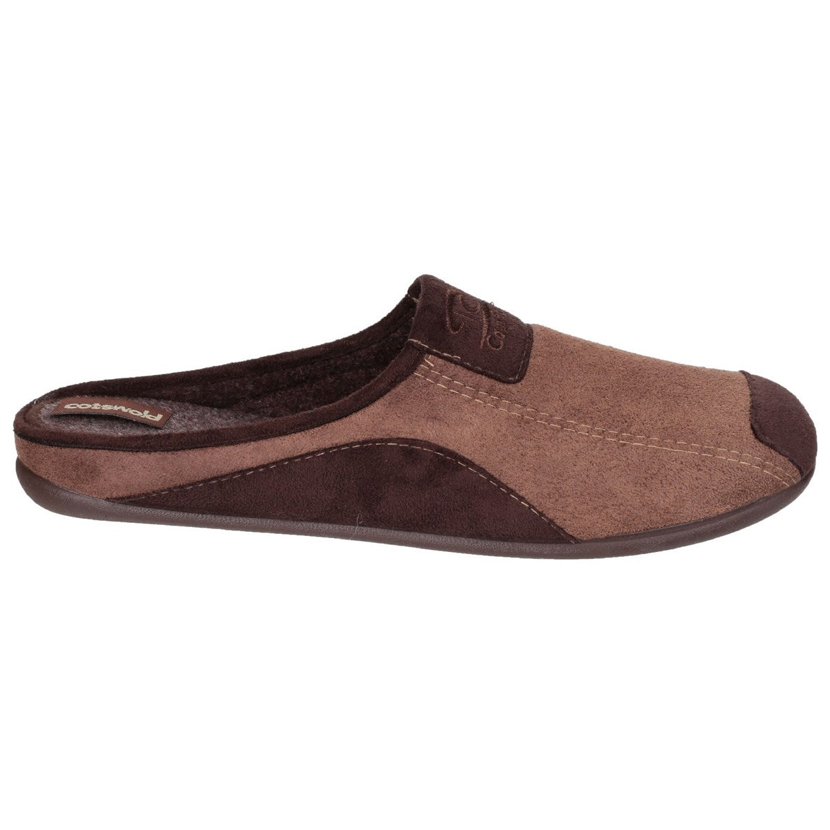 Cotswold Westwell Mens Brown Mule Slipper