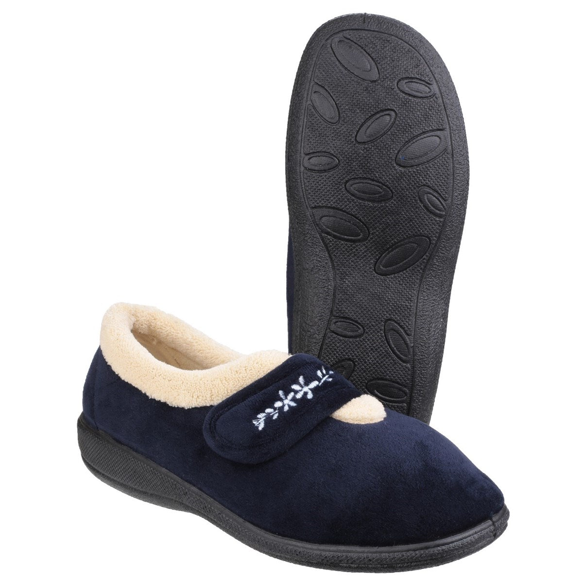 Fleet & Foster Capa Womens Navy Memory Foam Slipper