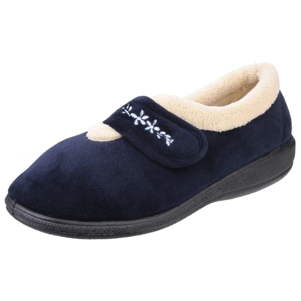 Fleet & Foster Capa Womens Navy Memory Foam Slipper