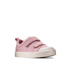 Clarks City Bright T Girls Pink Canvas Shoe