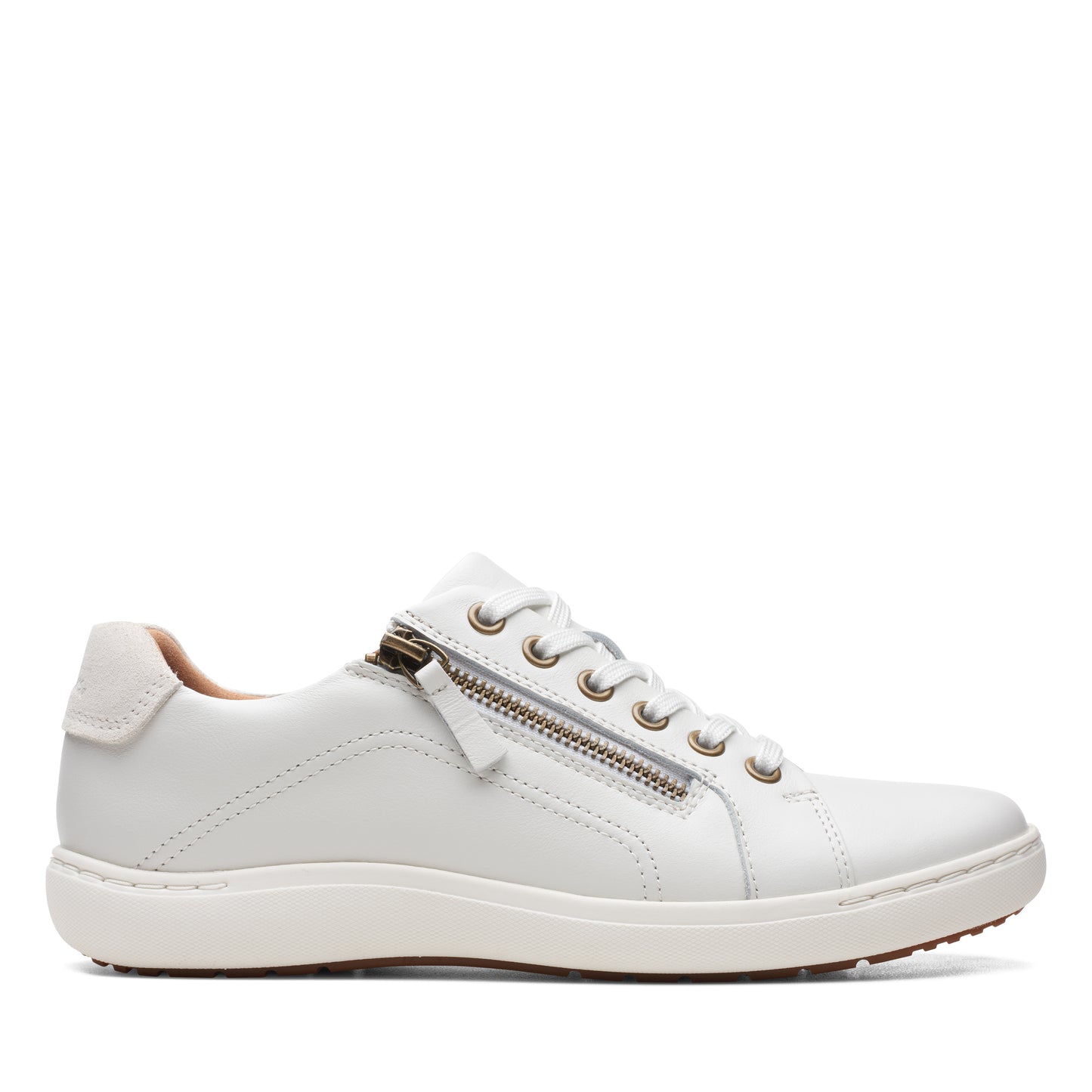 Clarks Nalle Lace Womens White Trainer