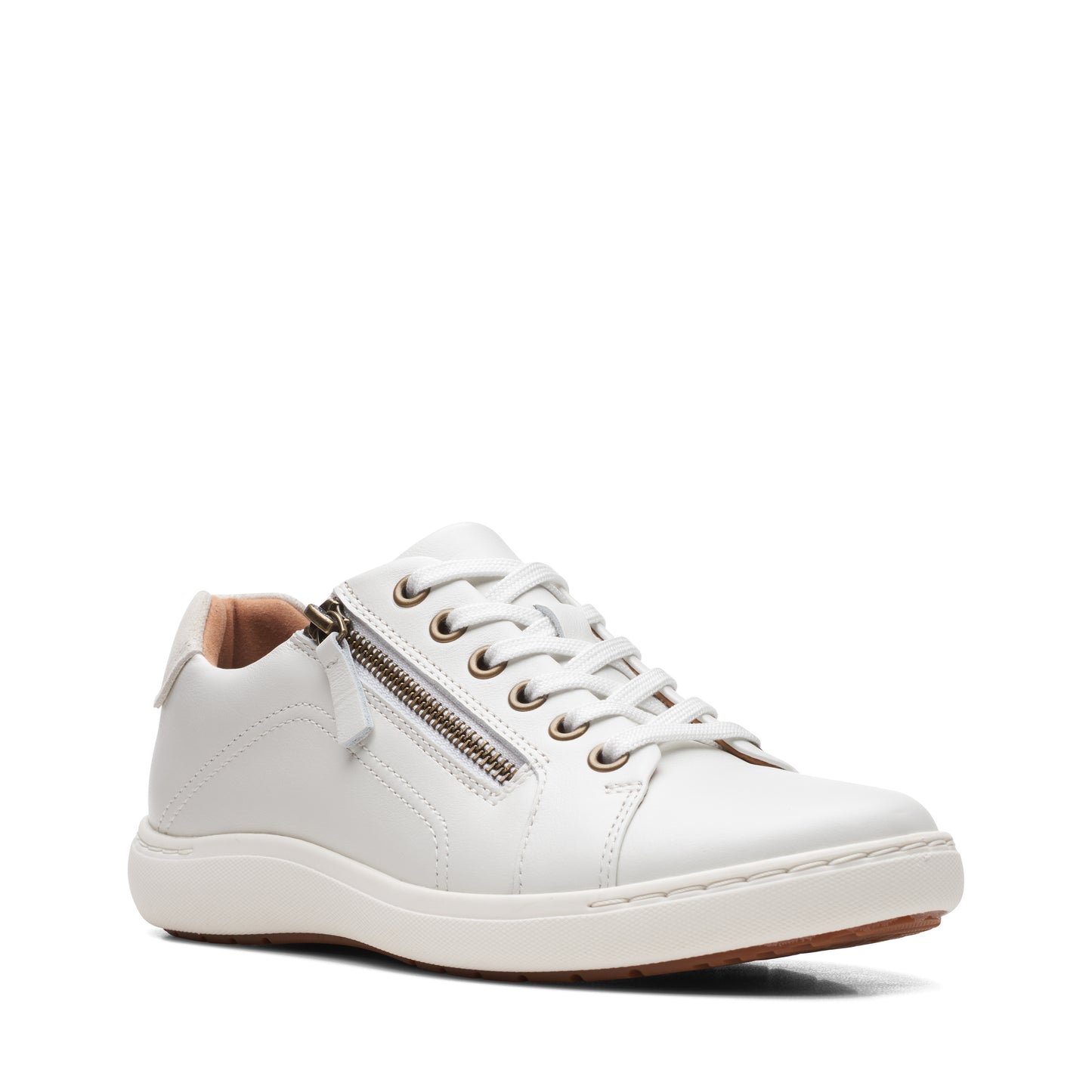 Clarks Nalle Lace Womens White Trainer