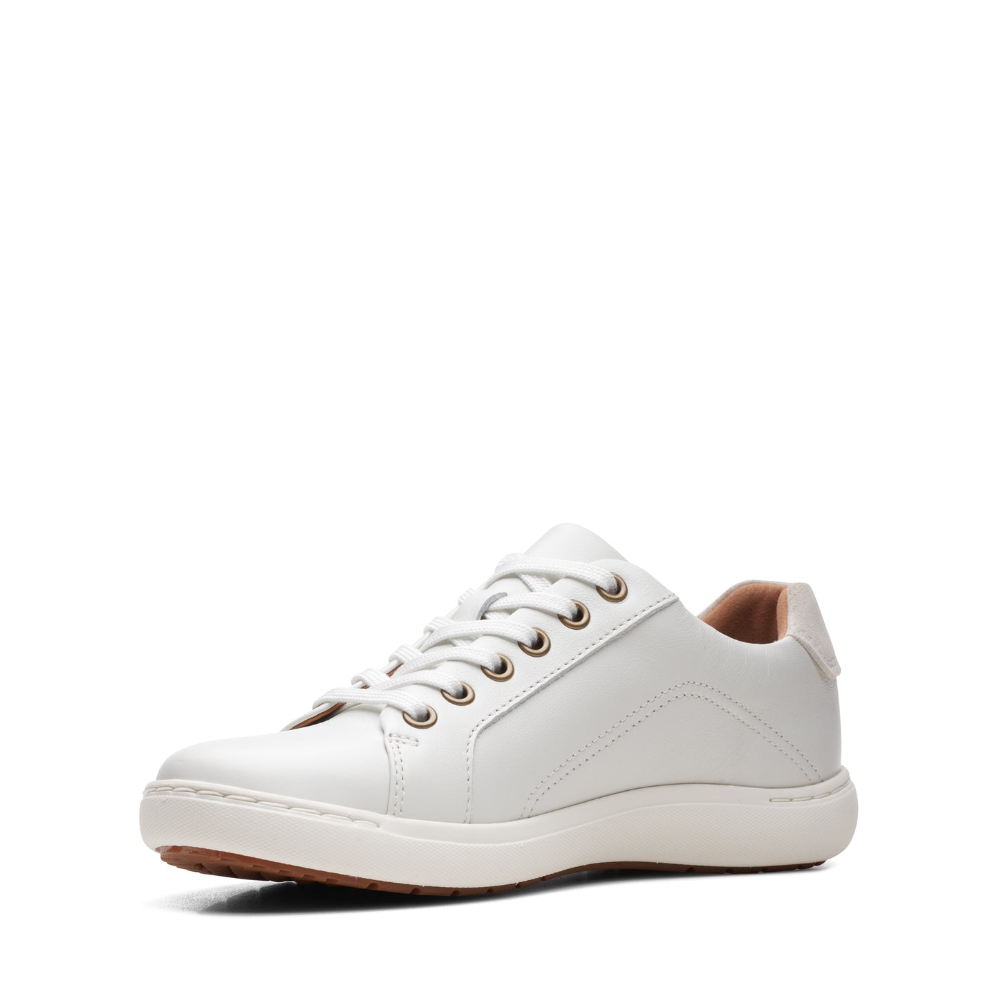 Clarks Nalle Lace Womens White Trainer