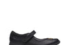 Clarks Relda Sea K Girls Black School Shoe