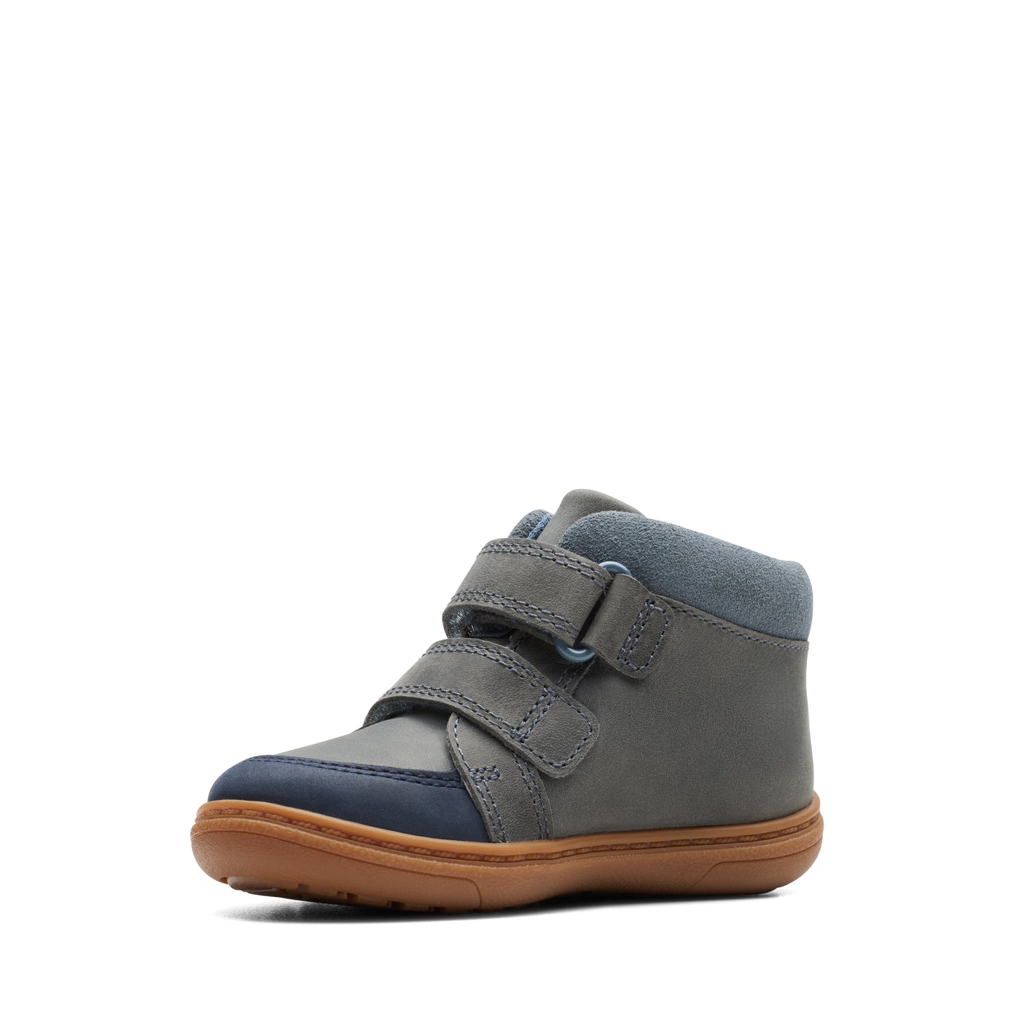 Clarks Flash Rise T Girls Denim Blue Rainbow Boot