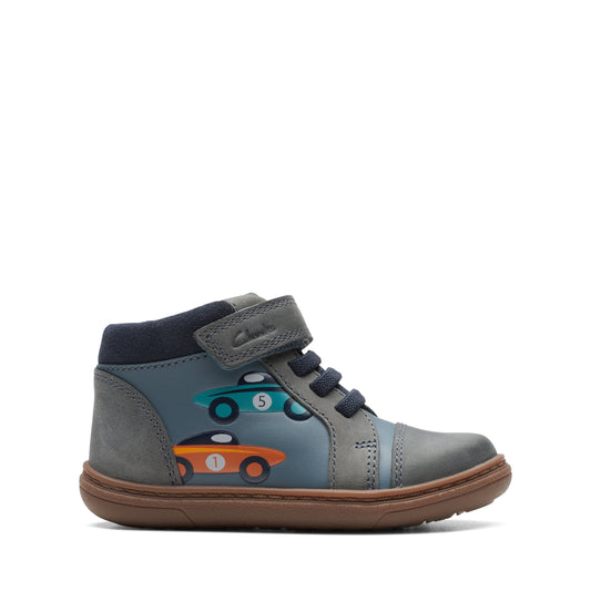Clarks Flash Retro T Boys Denim Blue Boot