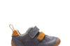 Clarks Tiny Fawn Infant Grey Mustard Shoe