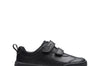 Clarks Kick Pace Boys Black School Shoe