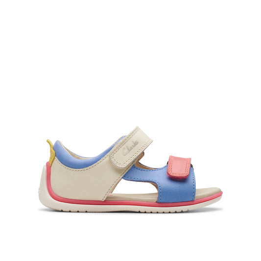 Clarks Taco Sea T Girls Off White Sandal