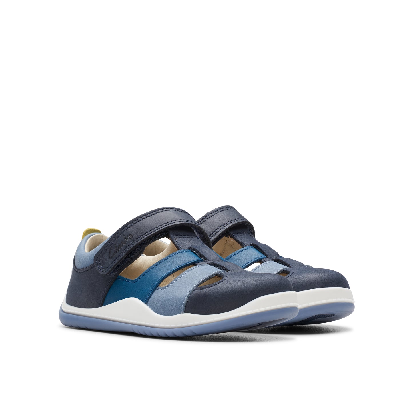 Clarks Noodle Sun T Boys Navy Multi Closed Toe Sandal