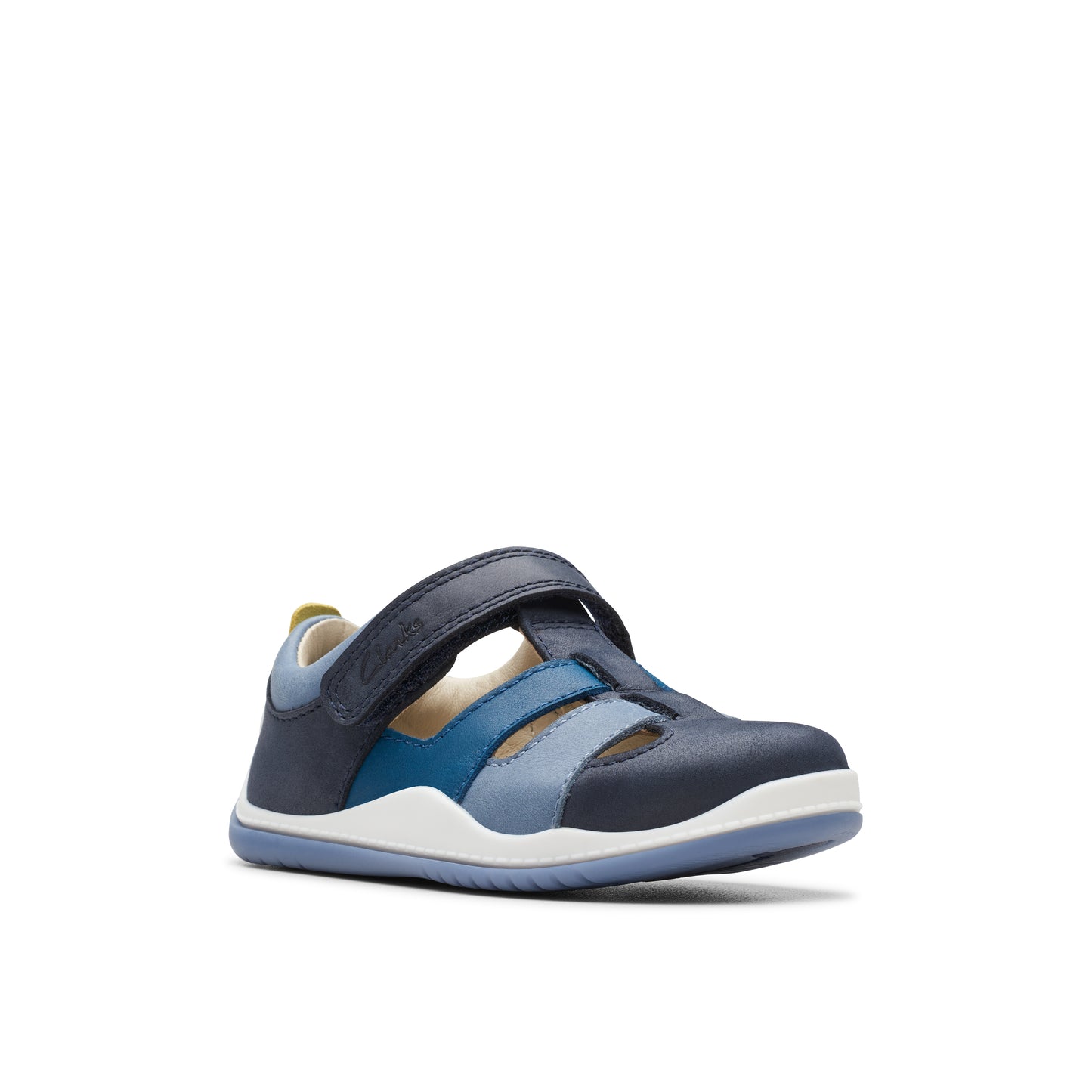 Clarks Noodle Sun T Boys Navy Multi Closed Toe Sandal