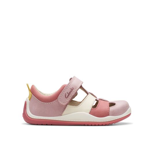 Clarks Noodle Sun T Girls Pink Multi Closed Toe Sandal