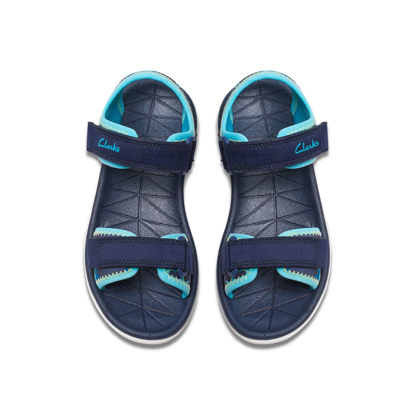 Clarks Surfing Tide K Boys Navy Dinosaur Water Friendly Sandal