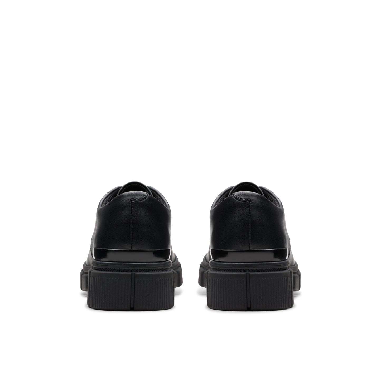 Clarks Evyn Lace Y Girls Black Chunky School Shoe