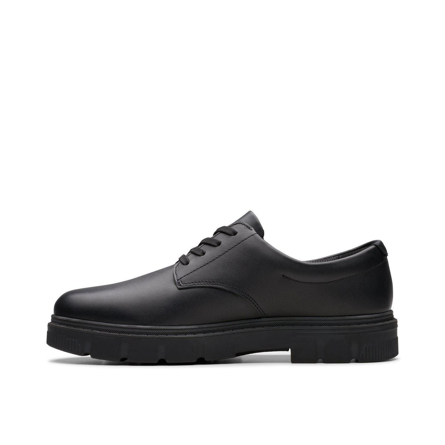 Clarks Lorcam Loop Y Boys Black School Shoes