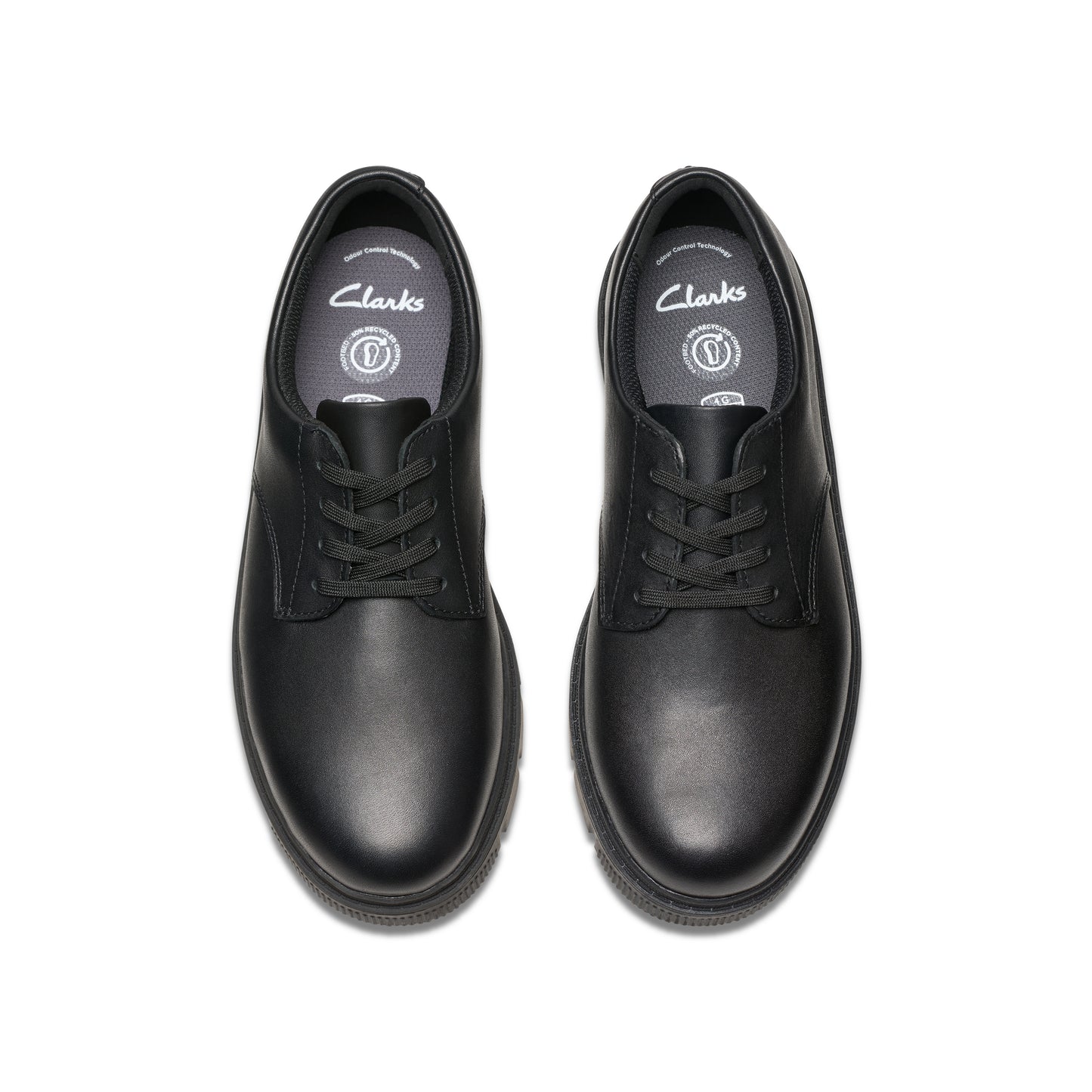 Clarks Lorcam Loop Y Boys Black School Shoes